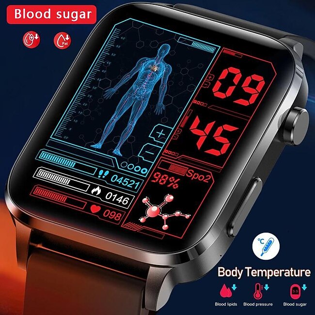 Blood Sugar Smart Watch Men Health Heart Rate Blood Pressure Sport Smartwatch Women Glucometer Watch for Android Iphone #9688300