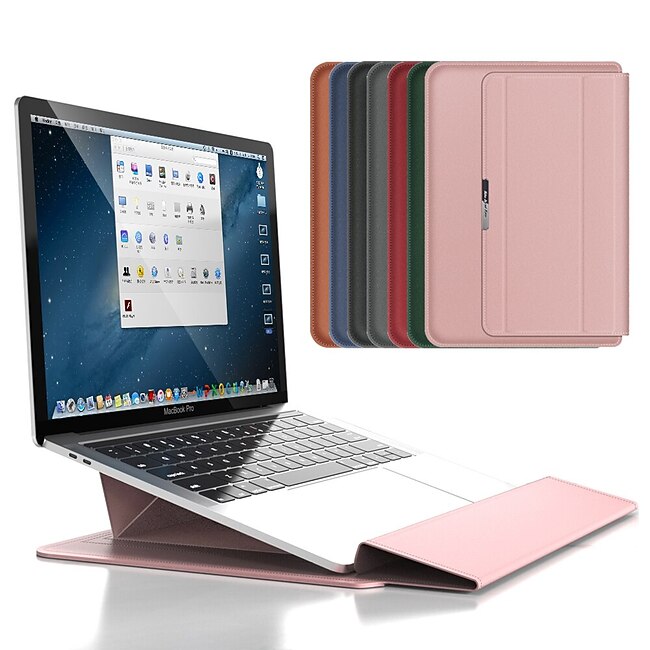 Laptop Sleeves 12" 14" 15.6" inch Compatible with Macbook Air Pro, HP, Dell, Lenovo, Asus, Acer, Chromebook Notebook Waterpoof PU Leather Solid Color for Business Office #9132672