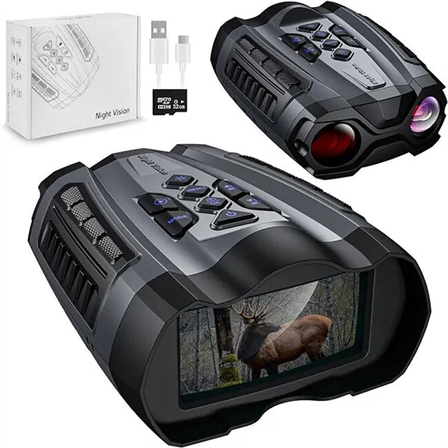Night Vision Goggles 4K Infrared Digital Binoculars4000mAH Rechargeable Night-vision Scope for Darkness32GB Card for Photo and Video 10X Digital Zoom for Hunting #9764609