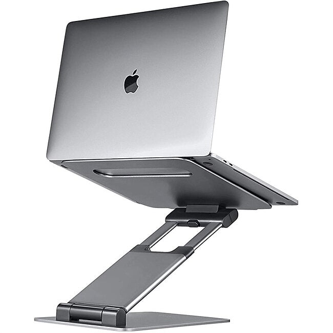 Tech On The Go Laptop Stand for Desk Adjustable Laptop Stand Metal Silicone Portable Foldable All-In-1 Laptop Holder Compatible with Kindle Fire iPad Pro MacBook Air Pro 9 to 15.6 inch 17 inch #9012908