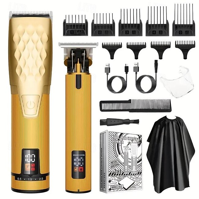Professional Hair Clippers For Men Cordless Zero Gap T-Blade Trimmer Set Hair Cutting Machine Tool Father's Day Gift Birthday Gift  gift set #15949488