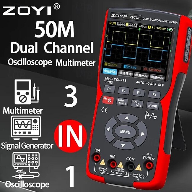 Multi-instrument dual-channel oscilloscope ZT-703S multi-function multimeter signal generator three-in-one high precision #10594131