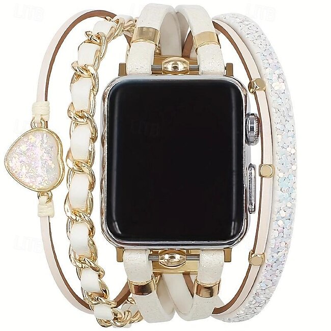 Handmade Braided Rope Compatible with Apple Watch band 38mm 40mm 41mm 42mm 44mm 45mm Braided Leather Fabric Strap Replacement Wristband for iwatch Series 9 8 7 6 5 4 3 2 1 SE #12155959