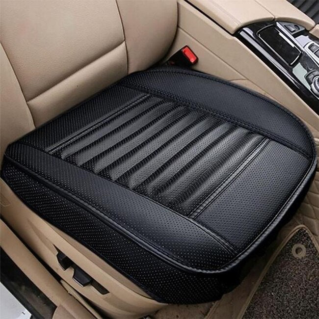 Car Seat Cushion Cover Universal 5D Bamboo Charcoal Leather Breathable Chair Cushion Cover Auto Seat Waterproof Protector All-inclusive #9559151