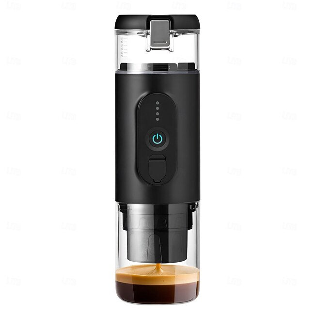 Portable Electric Espresso Coffee Machine Cordless Heating Single Serve Mini Coffee Maker with 2-IN-1 Coffee Powder/Capsule Bin Pump Pressure Auto Brew 2500mAh #18718017