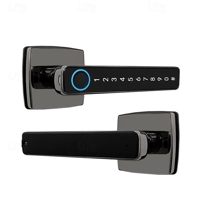 Fingerprint Password Lock Room Door Wooden Door Indoor Lock Smart Electronic Lock Office Home Bedroom Smart lock #12123485