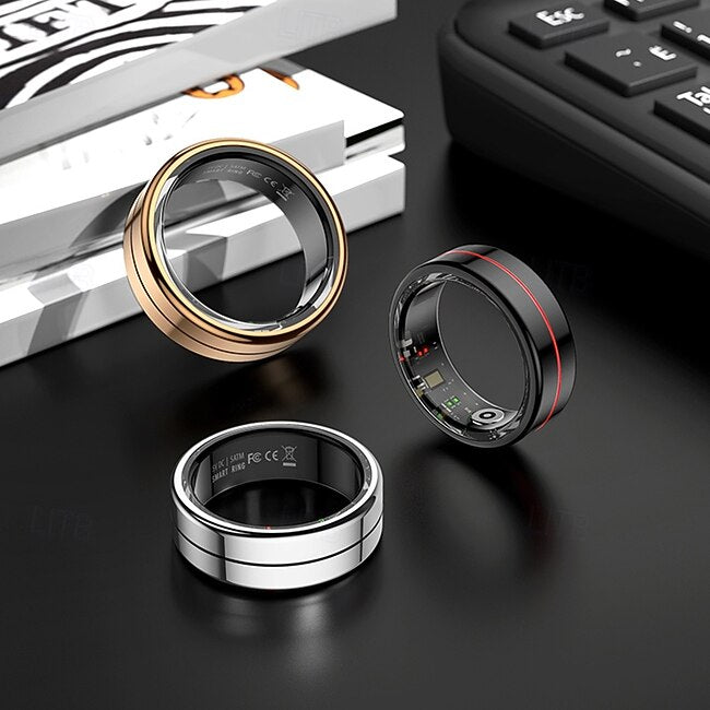 Tech On The Go Smart Ring with Touch Control for iPhone Android – Fitness Tracker, Step Counter, Sport Mode, Waterproof, Magnetic Charging, App Sync Ring #15904317