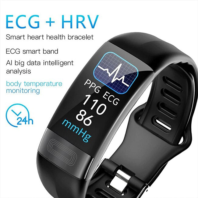 P11 PLUS Smart Watch 0.96 inch Smart Wristbands Fitness Band ECG+PPG Pedometer Call Reminder Fitness Tracker Activity Tracker Compatible with Android iOS IP 67 Women Men Thermometer Health Care #8341463