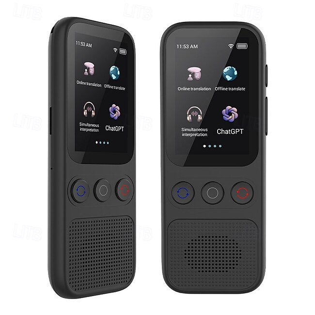 Language Translation Device Two-way Real-time Voice Translation Supports 138 Languages Accurate Offline And Recording 2 Hd Inch Touch Screen For Travel Business And Study #14757002