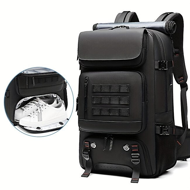 Travel Backpack For Men Waterproof 17 Inch Business Laptop Backpack With Separate Shoe Bag Hidden USB Charging Port 50L Outdoors Trekking Backpack For Woman Hiking Camping Backpack #9678448