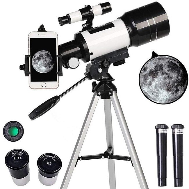 F30070M 70mm Aperture 300mm Astronomical Refractor Astronomical Telescope Tripod Finder Scope- Portable Travel Telescope With Tripod #9604652