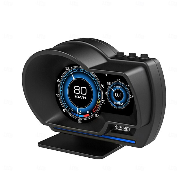 Car Head-Up Display OBD2&GPS Smart Car HUD Gauge Digital Odometer Security Alarm Water Temperature Alarm #19293504