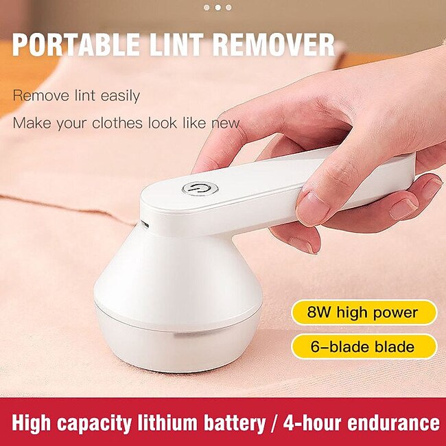 Electric Lint Remover Rechargeable 2-in-1 Lint Shaver USB Charge Portable Lint Remover Fabric Lint Shaver for Clothes Bedding Carpet #9350835