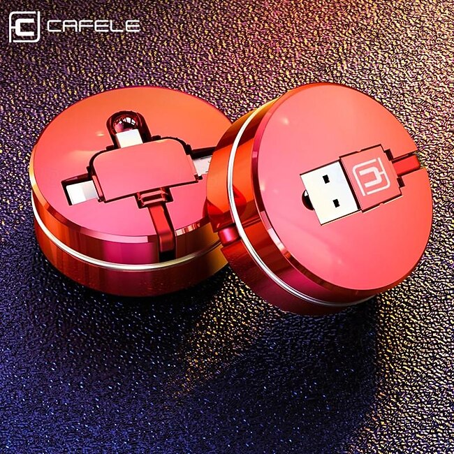 CAFELE Is Suitable For Apple 3-in-1 Data Cable 1 Drag 3 Mobile Phone Retractable Charging Cable Multi-function 5A Fast Charge #19514466