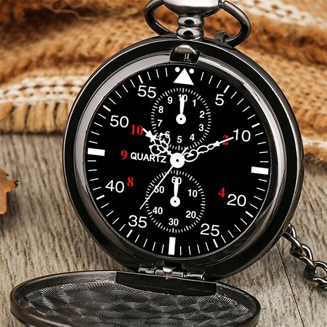 Men's Vintage Pocket Watch with Chain Simple Exquisite Polishing Round Watch Pocket Pendant Clock Gifts Men Women #9541424