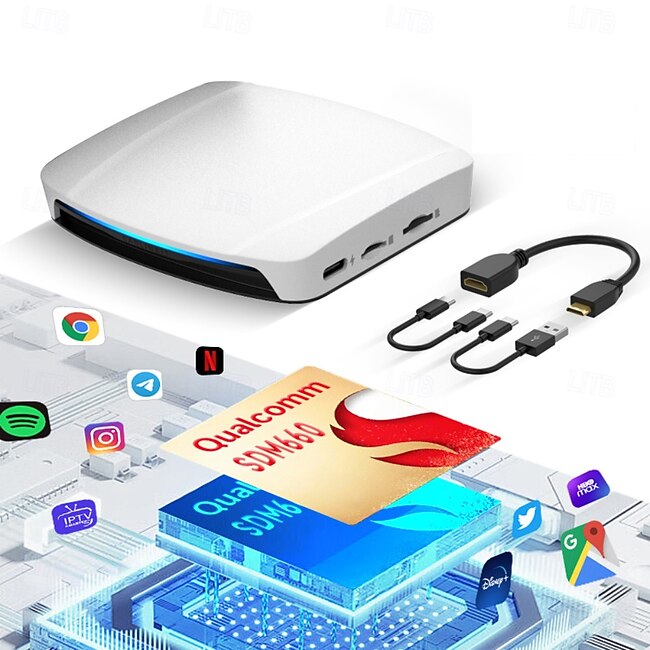 Carlinkit UHD Wireless CarPlay Android Auto Box CarPlay Al Box Android 13 Smart TV Streaming Box SDM660 UHD HDMI-Compatible Output #16903234