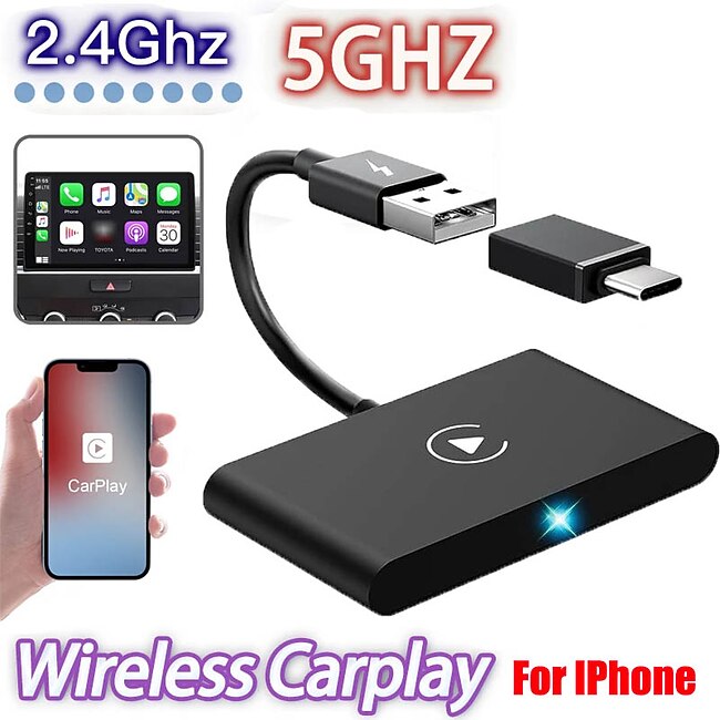 Wireless CarPlay Dongle For Wired CarPlay Cars Converts Wired To Wireless CarPlay Supports Online Updates Plug & Play For Cars Since 2015 & IOS 10 #9742174