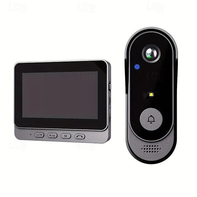 Visual Doorbell IR Night Vision Door Bell Wireless Waterproof HD 4.3inch IPS Screen Doorbell Camera 2.4G For Home Apartment #16128881